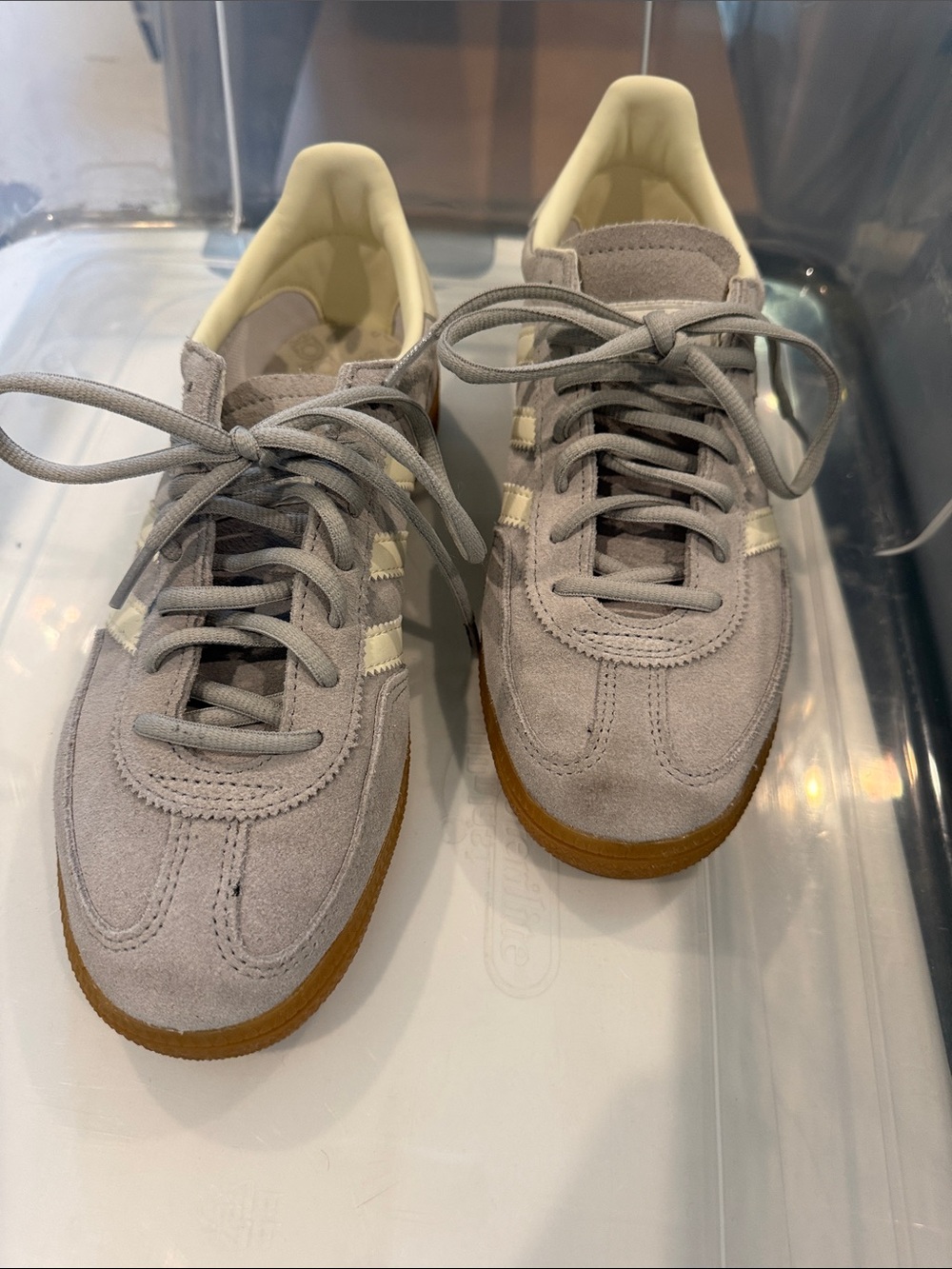 Adidas Handball Spezial Sneakers in Grey/Cream White/White Size 7W/6M